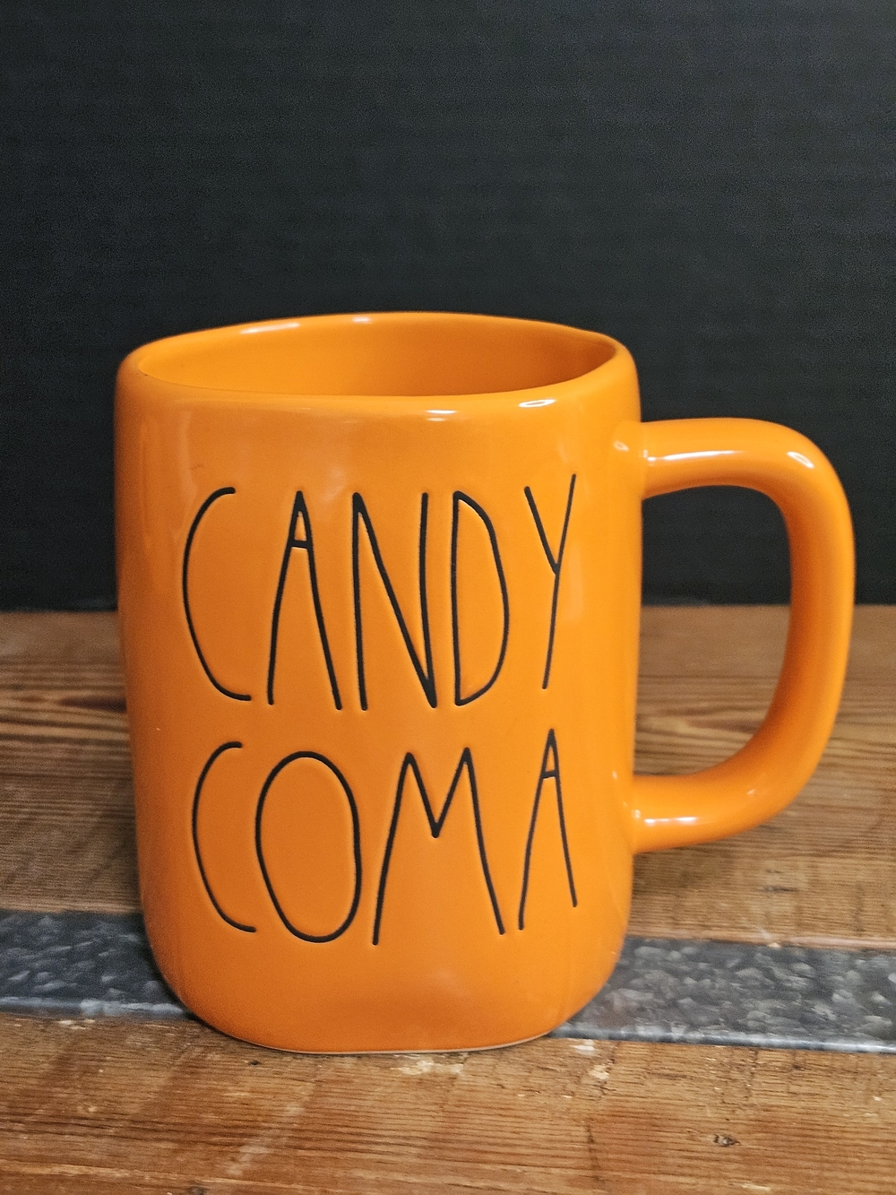 Rae Dunn Orange 'Candy Coma' Ceramic Coffee Mug